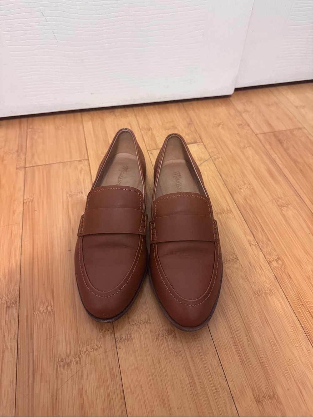 Classic Brown Women's Leather Penny Loafers